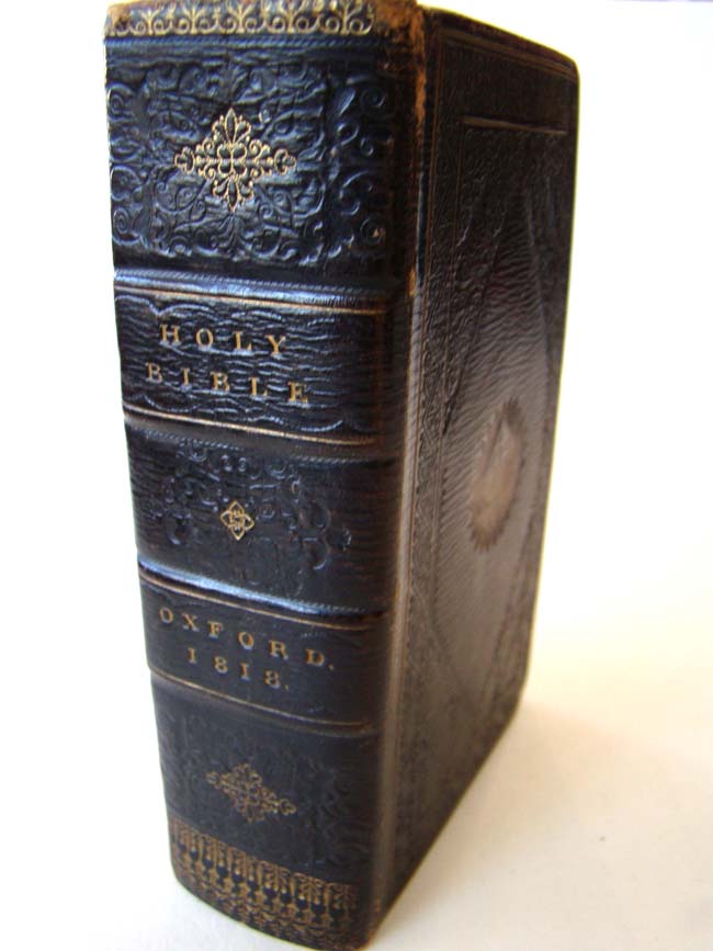 The Holy Bible published in Oxford in 1818.
